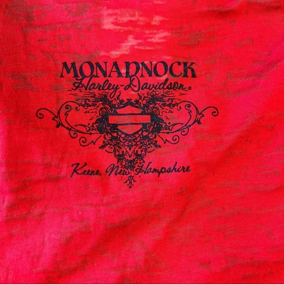 Harley-Davidson long sleeve v neck tee SZ MD - Picture 4 of 4